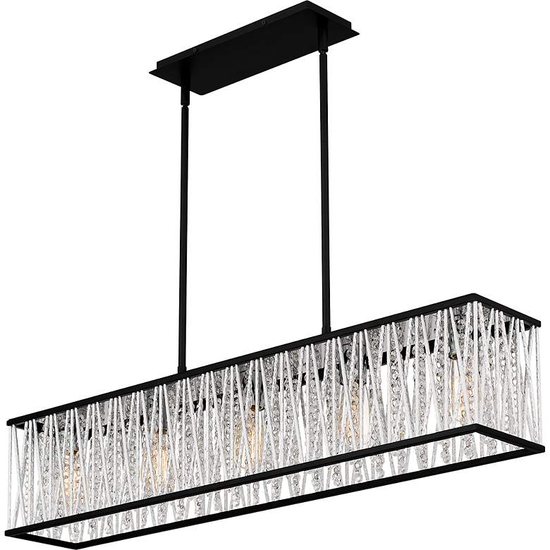 Image 7 Celeste 5-Light Matte Black Island Light more views