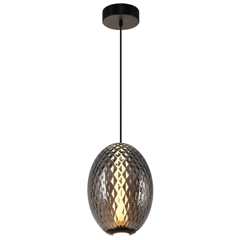 Image 1 Celeste 9.8" Wide Gunmetal Pendant w/ Smoke Ombre Shade