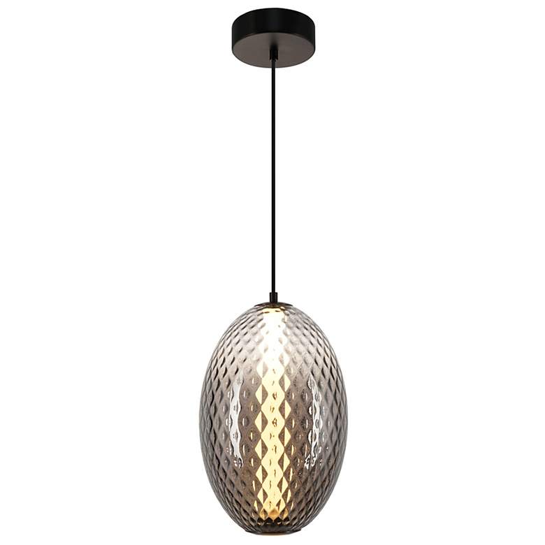 Image 2 Celeste 9.8" Wide Gunmetal Pendant w/ Smoke Ombre Shade more views
