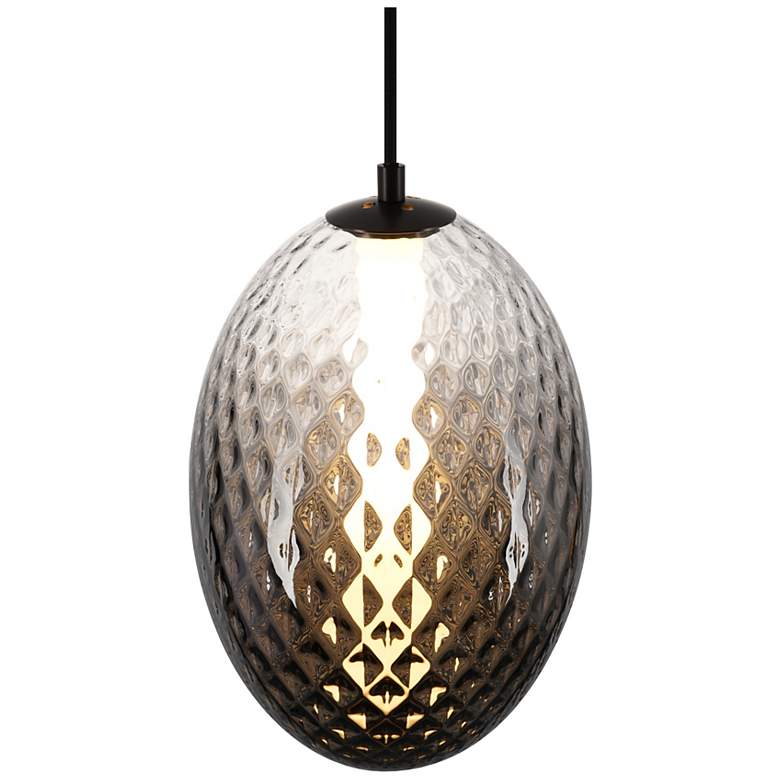 Image 5 Celeste 9.8" Wide Gunmetal Pendant w/ Smoke Ombre Shade more views