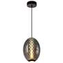 1_Celeste 9 3/4" Wide Gunmetal LED Mini Pendant w/ Smoke Shade