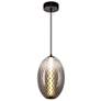 2_Celeste 9 3/4" Wide Gunmetal LED Mini Pendant w/ Smoke Shade more views