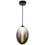 3_Celeste 9 3/4" Wide Gunmetal LED Mini Pendant w/ Smoke Shade more views