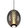 4_Celeste 9 3/4" Wide Gunmetal LED Mini Pendant w/ Smoke Shade more views