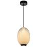 4_Celeste 9 3/4" Wide Gunmetal LED Mini Pendant w/ White Shade more views