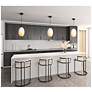 7_Celeste 9 3/4" Wide Gunmetal LED Mini Pendant w/ White Shade more views