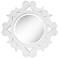 Celeste White Gloss 30"x30" Scalloped Wall Mirror