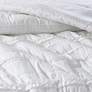 6_Celeste White Microfiber Ruffled Queen 5-Piece Comforter Set more views