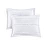 Celeste White Microfiber Ruffled Queen 5-Piece Comforter Set