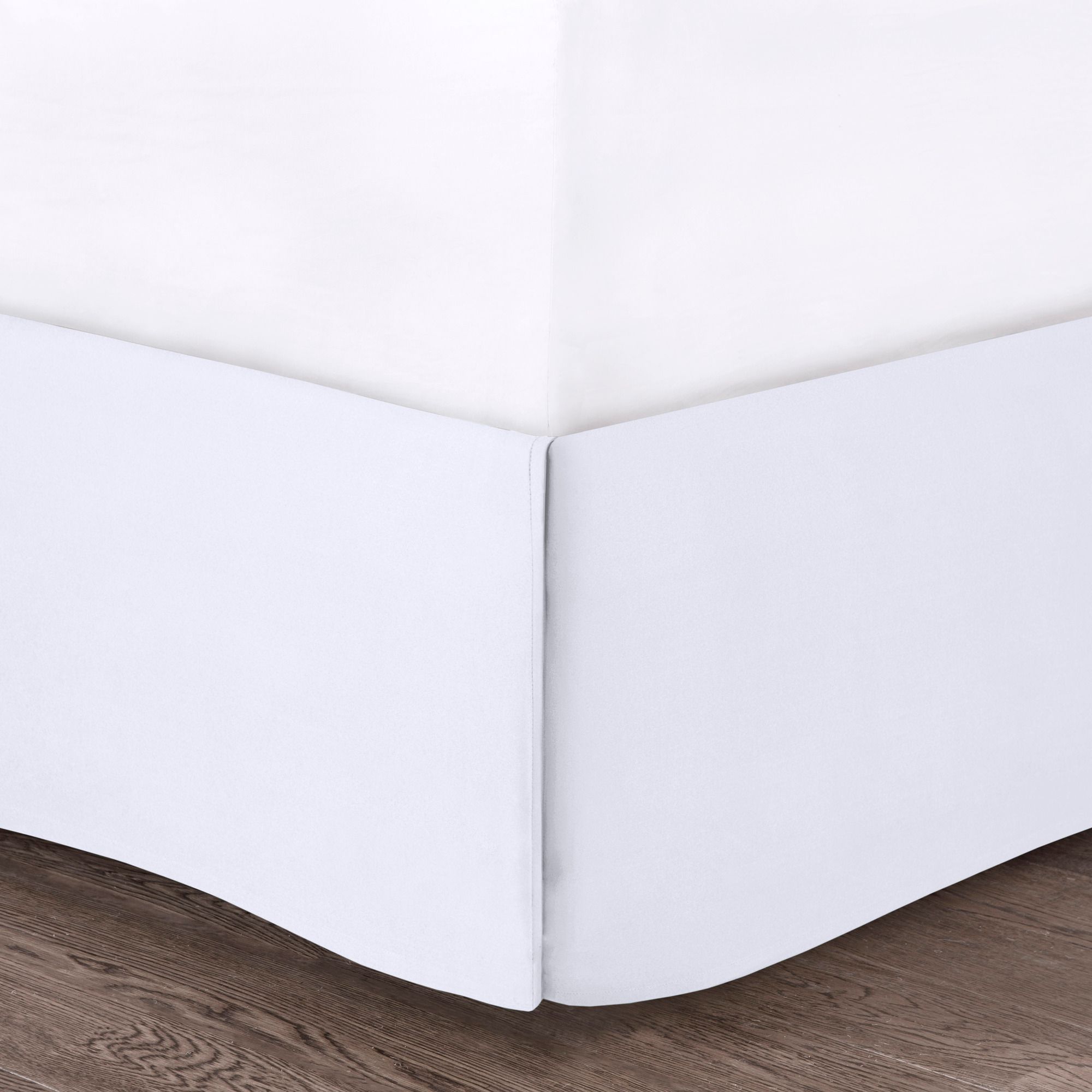 Celeste White Microfiber Ruffled Queen 5-Piece Comforter Set