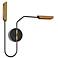 Celestiacone 19 1/2" High Black and Brass 2-Light LED Sconce