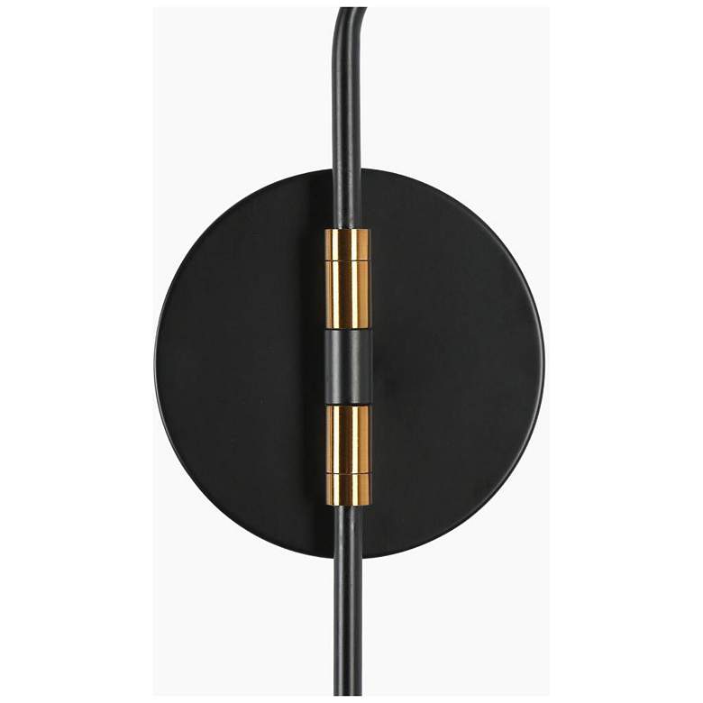 Image 4 Celestiacone 19 1/2" High Black and Brass 2-Light LED Sconce more views