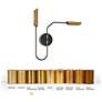 5_Celestiacone 19 1/2" High Black and Brass 2-Light LED Sconce more views