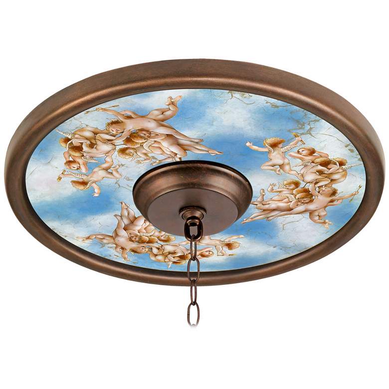 Image 1 Celestial 16 inch Wide 4 inch Center Bronze Ceiling Medallion