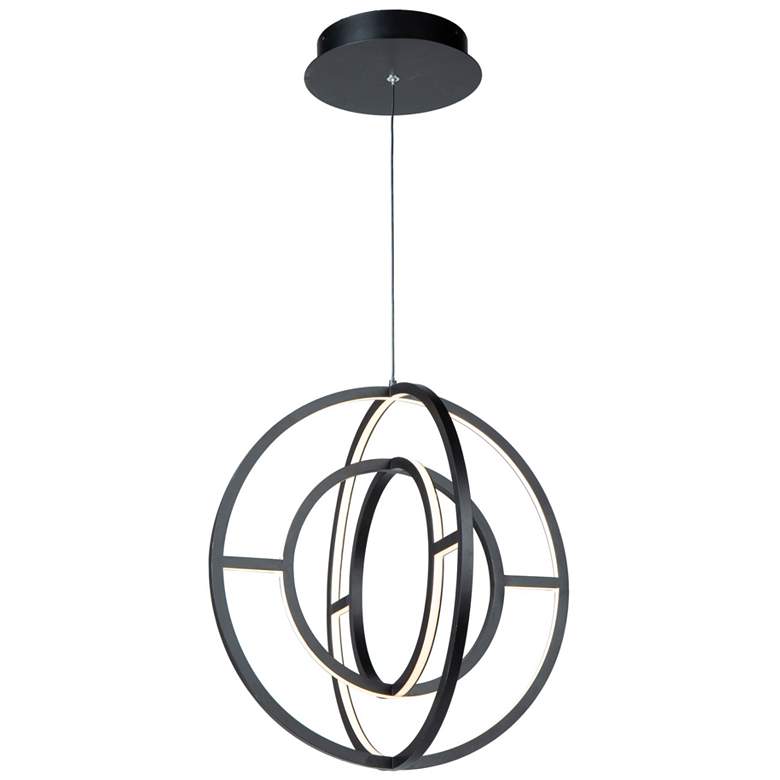 Image 1 Celestial 6.41" Wide Matte Black 35W Orb LED Chandelier