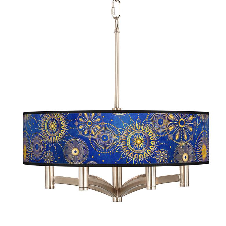 Image 1 Celestial Ava 6-Light Nickel Pendant Chandelier