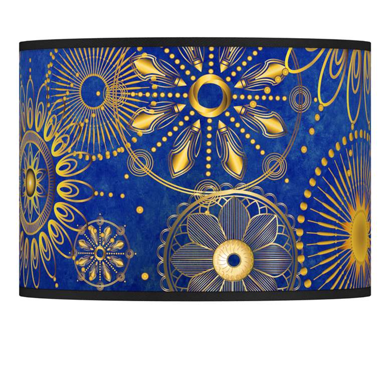 Image 1 Celestial Blue Giclee Glow Lamp Shade 13.5x13.5x10 (Spider)