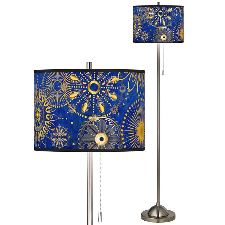 Image 1 Celestial Brushed Nickel Pull Chain Floor Lamp
