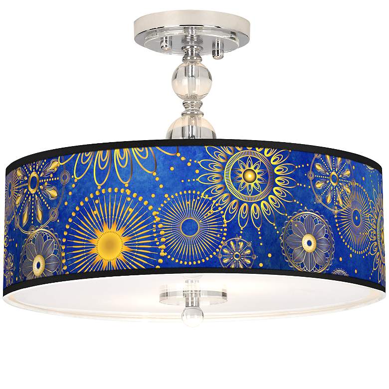 Image 1 Celestial Giclee 16" Wide Semi-Flush Ceiling Light