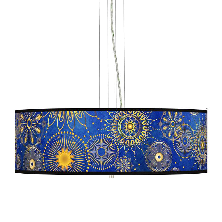 Image 1 Celestial Giclee 24 inch Wide 4-Light Pendant Chandelier