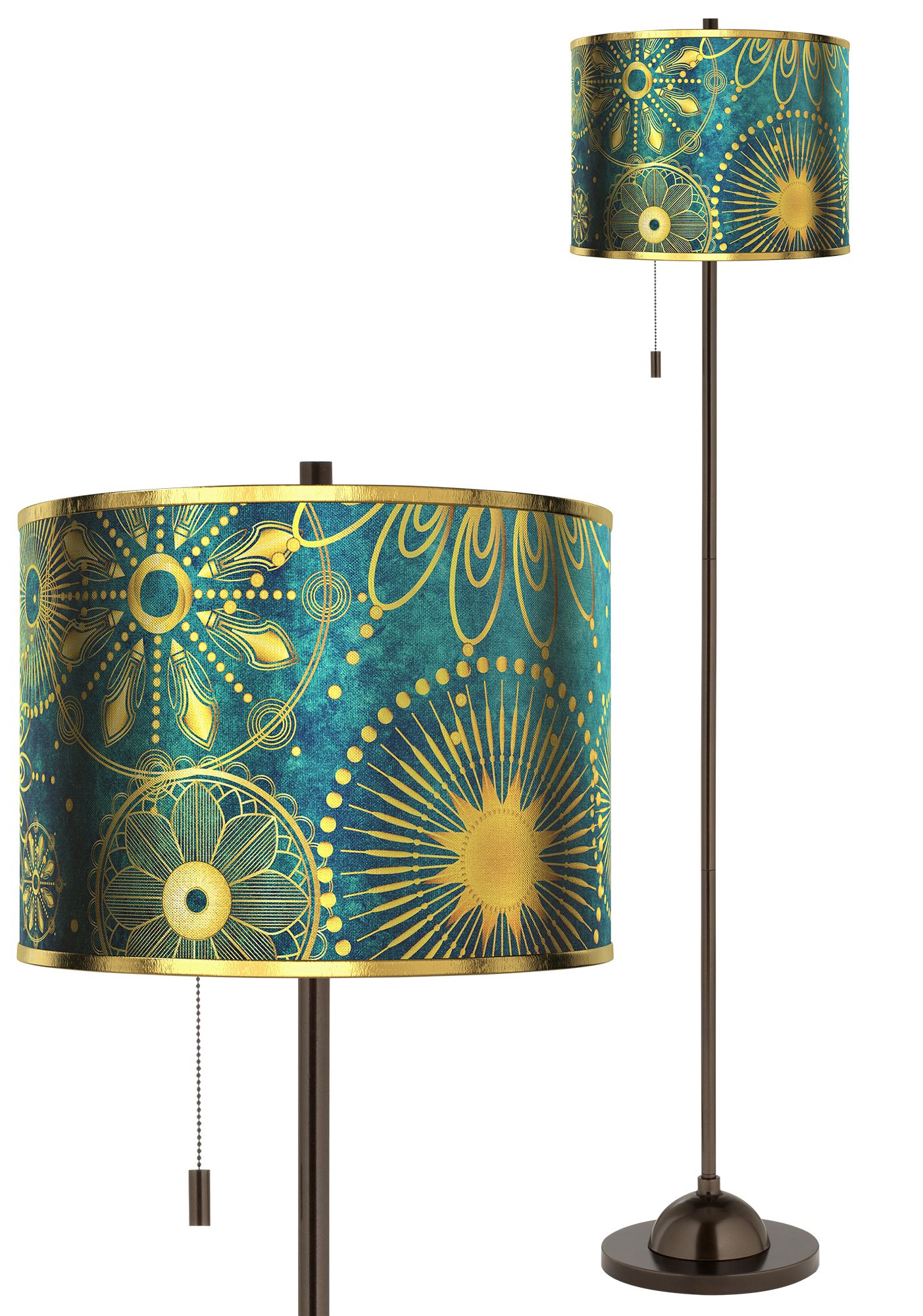 bronze gold floor lamp