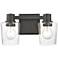 Celia 12" Wide 2-Light Vanity Light - Matte Black