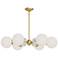 Celia 30 1/4" Wide Brushed Gold 6-Light Chandelier