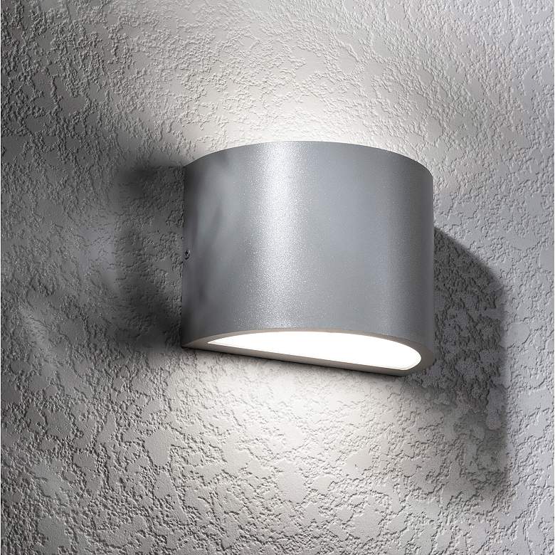 Image 1 Celia 5" High Textured Grey LED Outdoor Sconce