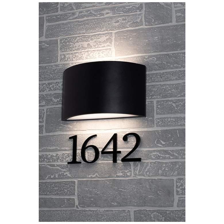 Image 2 Celia 7" High Black LED Outdoor Sconce more views