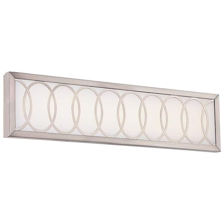 Image 1 Celice 24 inch Wide Etched White LED Bath Light