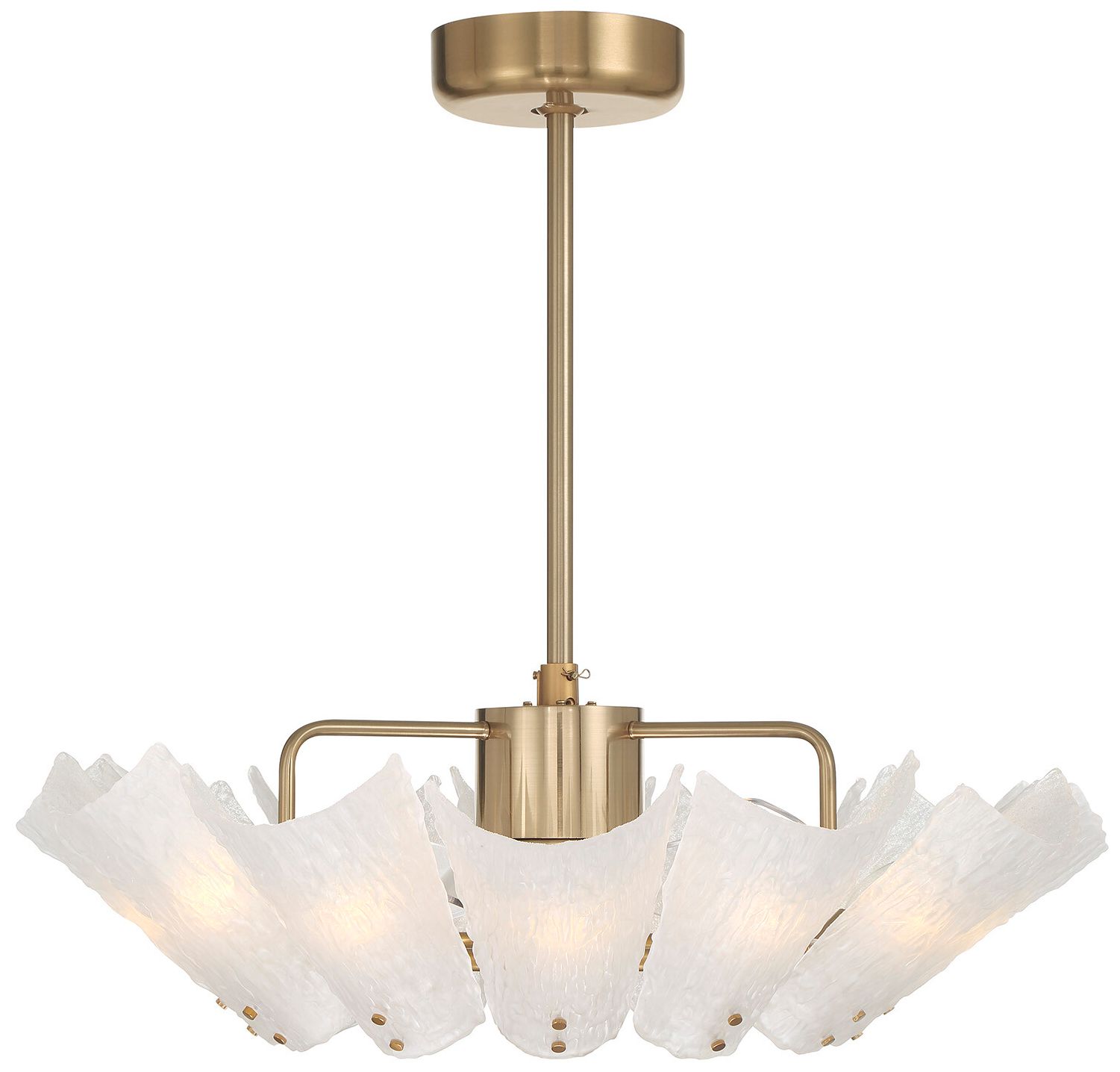 Celina 12-Light Fan D Lier in Noble Brass (Fandelier)
