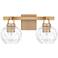 Celina 2-Light Bronze Gold Bath Light