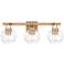 Celina 3-Light Bronze Gold Bath Light