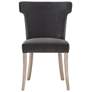 Celina Dining Chair, Dark Dove Velvet, Natural Gray Oak