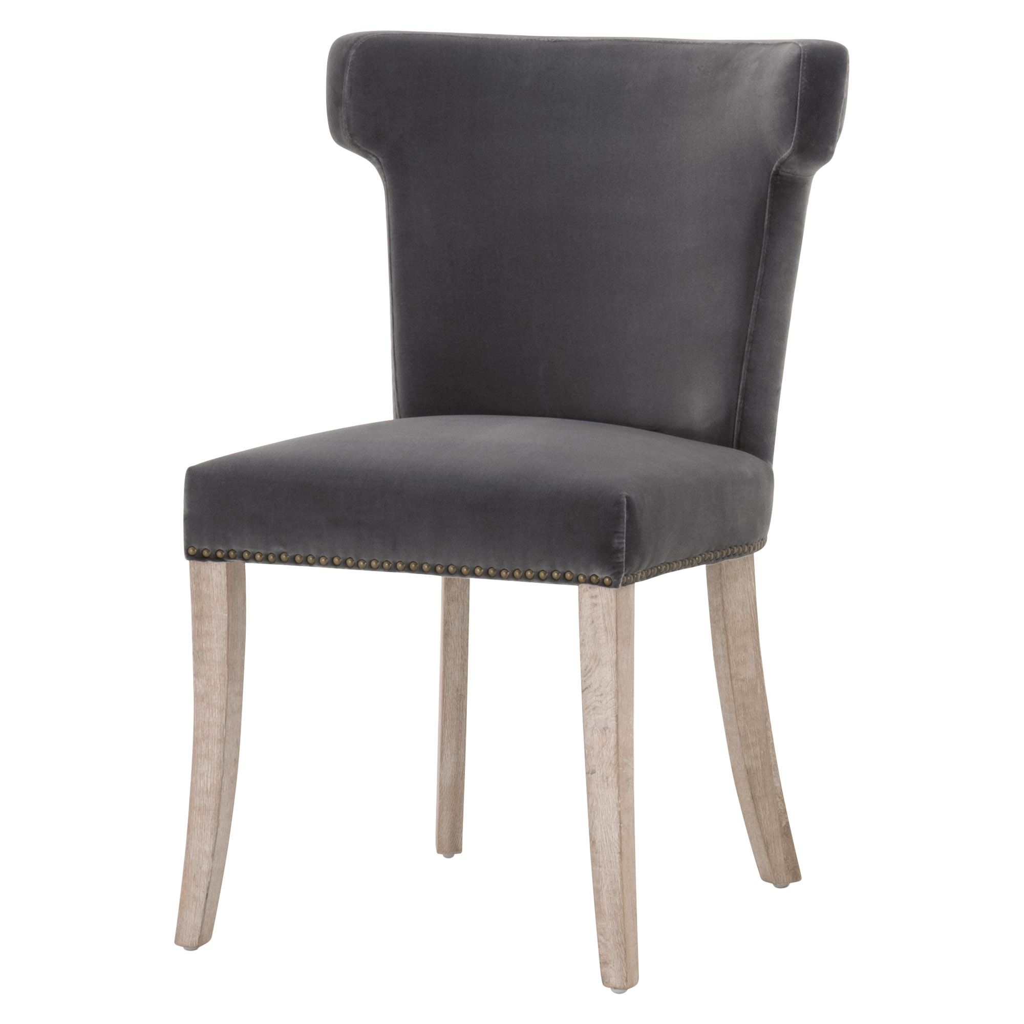 Image 2 Celina Dining Chair, Dark Dove Velvet, Natural Gray Oak more views