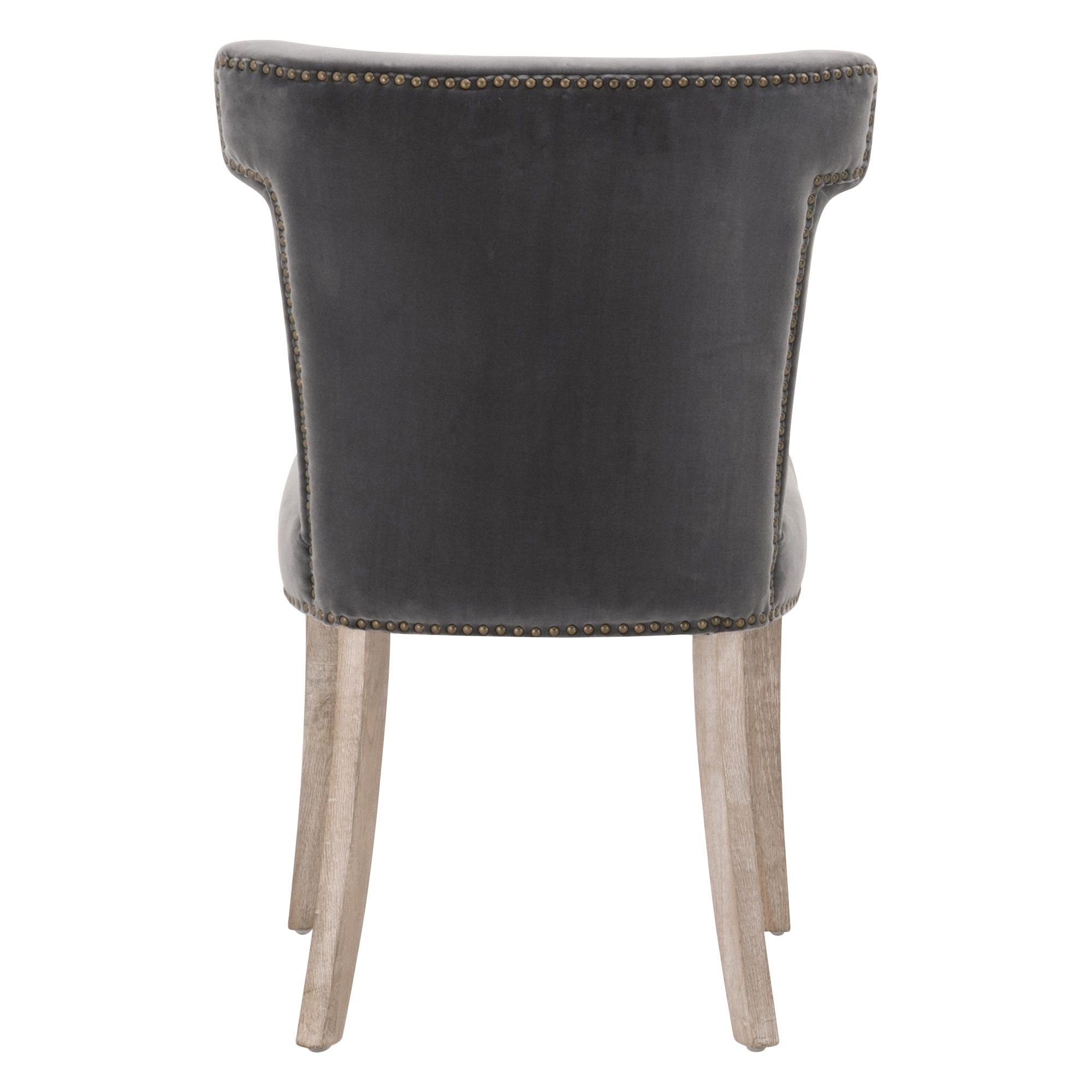 Image 5 Celina Dining Chair, Dark Dove Velvet, Natural Gray Oak more views