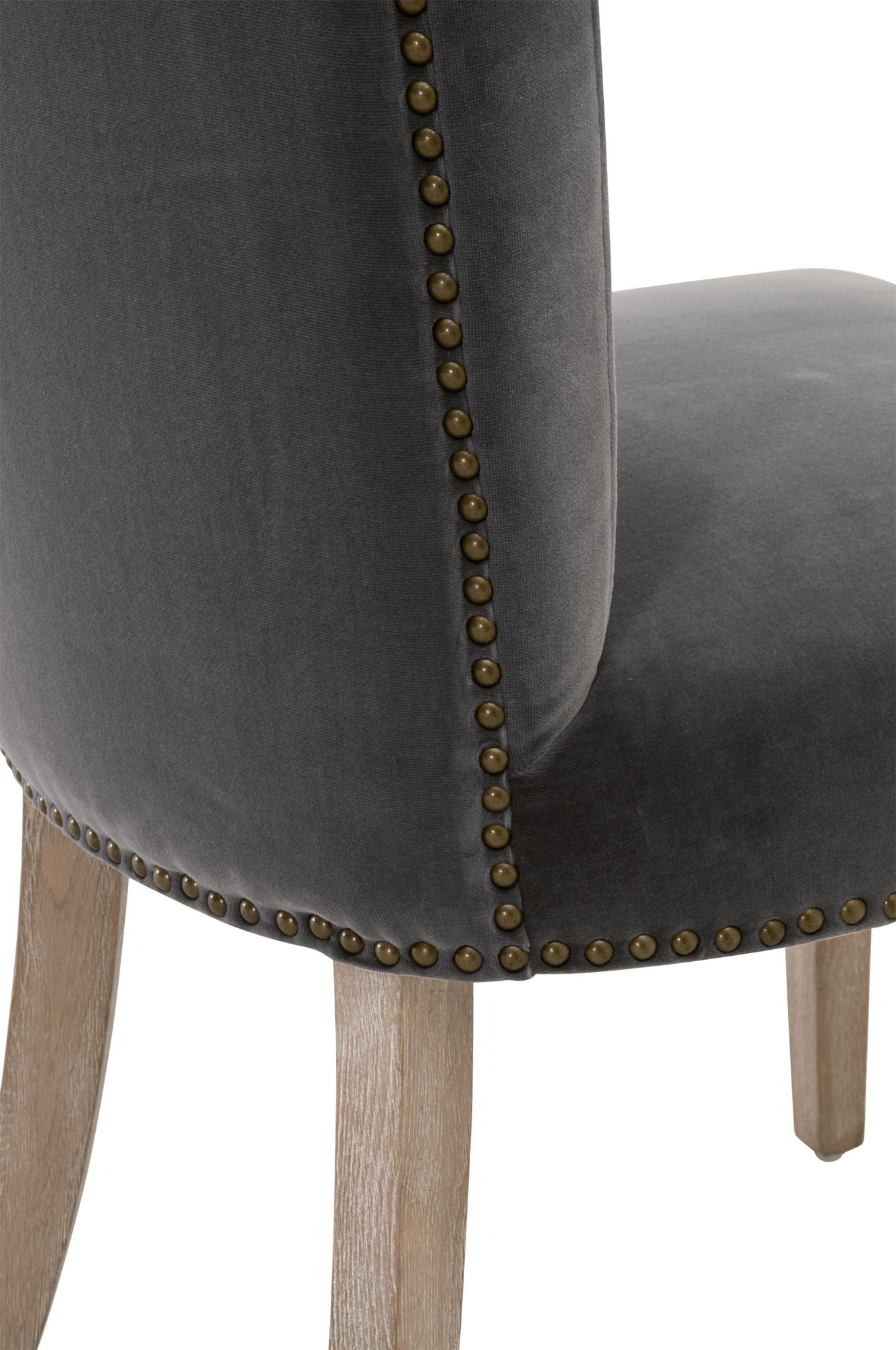 Image 6 Celina Dining Chair, Dark Dove Velvet, Natural Gray Oak more views
