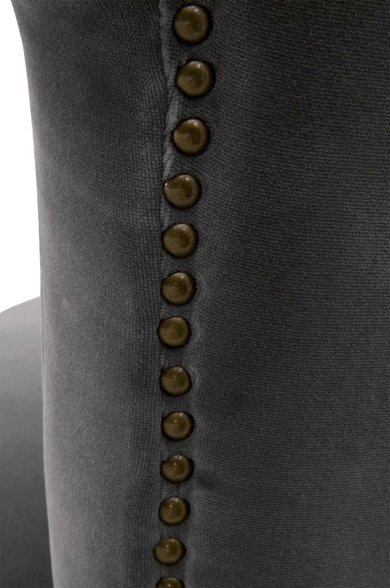 Celina Dining Chair, Dark Dove Velvet, Natural Gray Oak