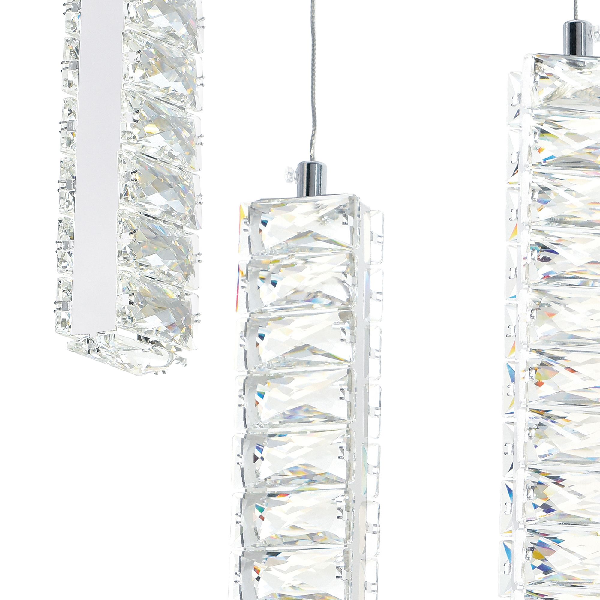 Image 3 Celina Integrated LED 20in 19 Pendant Chrome Chandelier more views