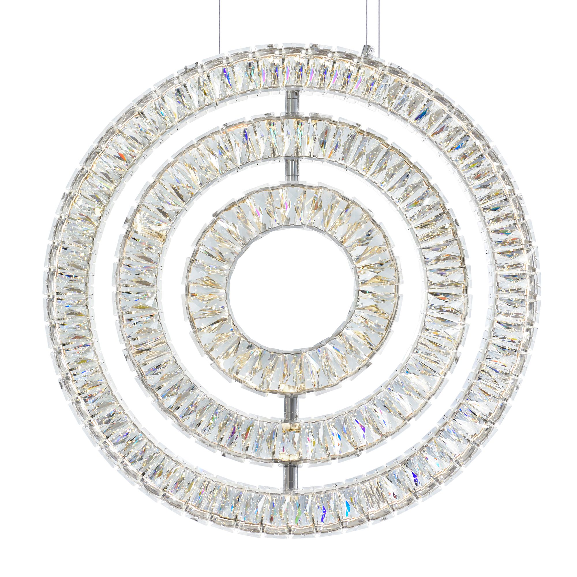 Image 3 Celina Integrated LED 20in 3 Ring Chrome Chandelier more views