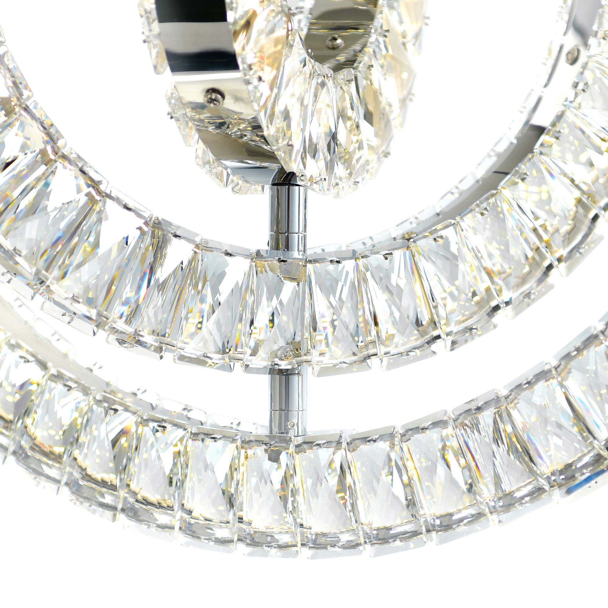 Image 4 Celina Integrated LED 20in 3 Ring Chrome Chandelier more views