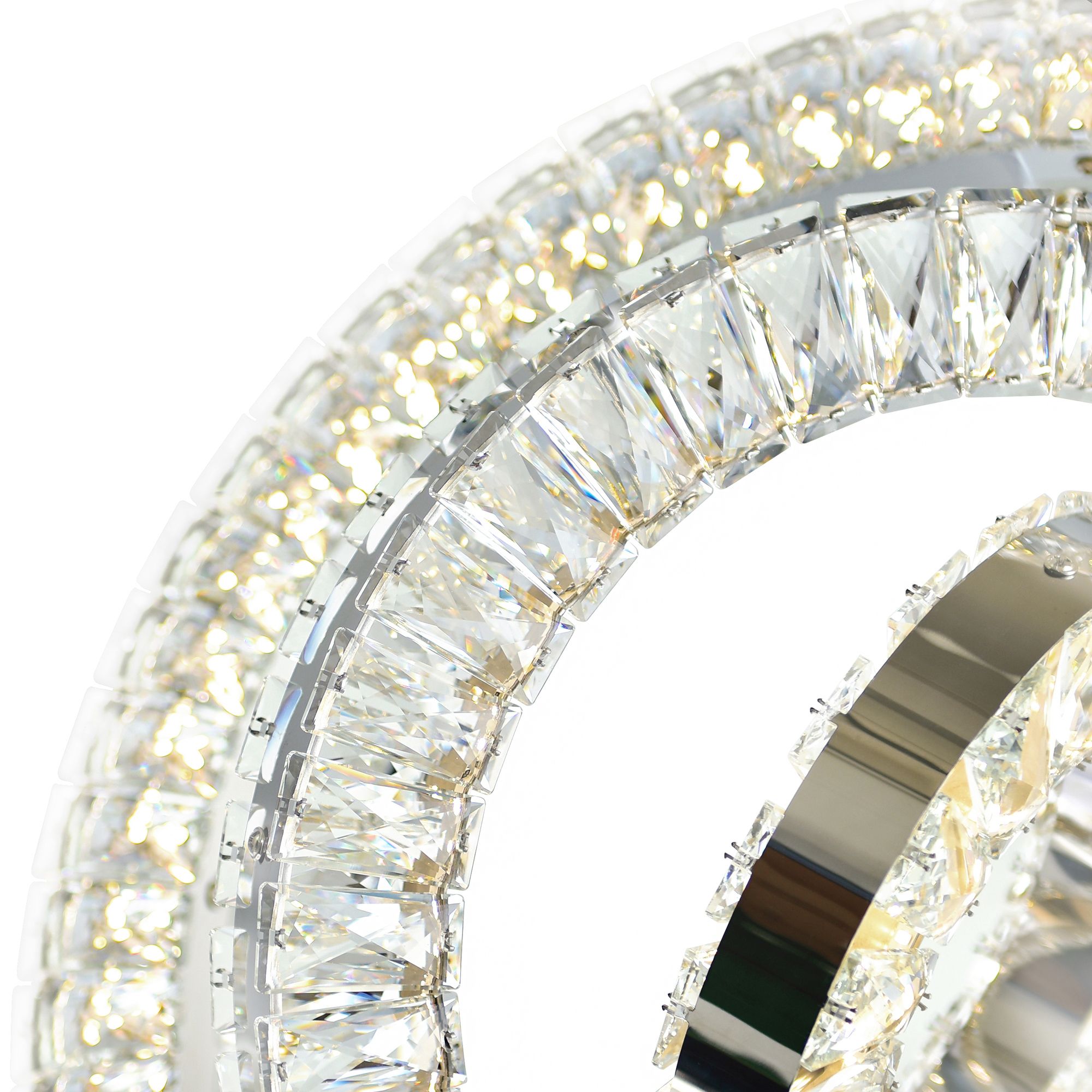 Image 5 Celina Integrated LED 20in 3 Ring Chrome Chandelier more views