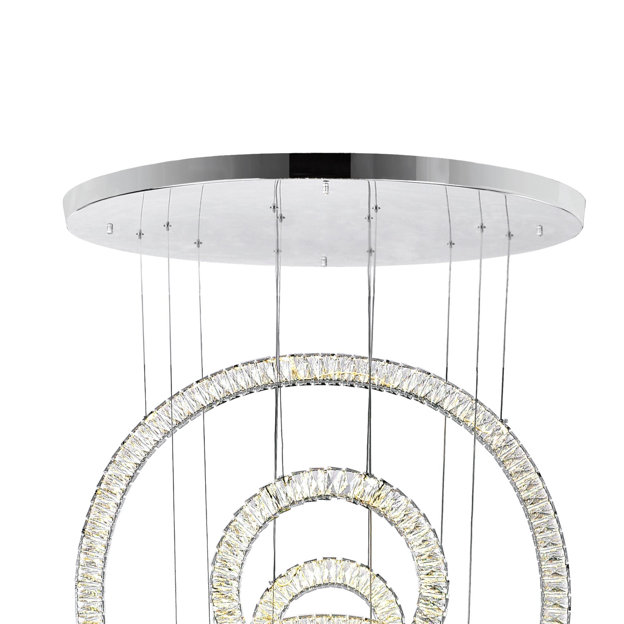 Image 5 Celina Integrated LED 34in 6 Ring Chrome Chandelier more views