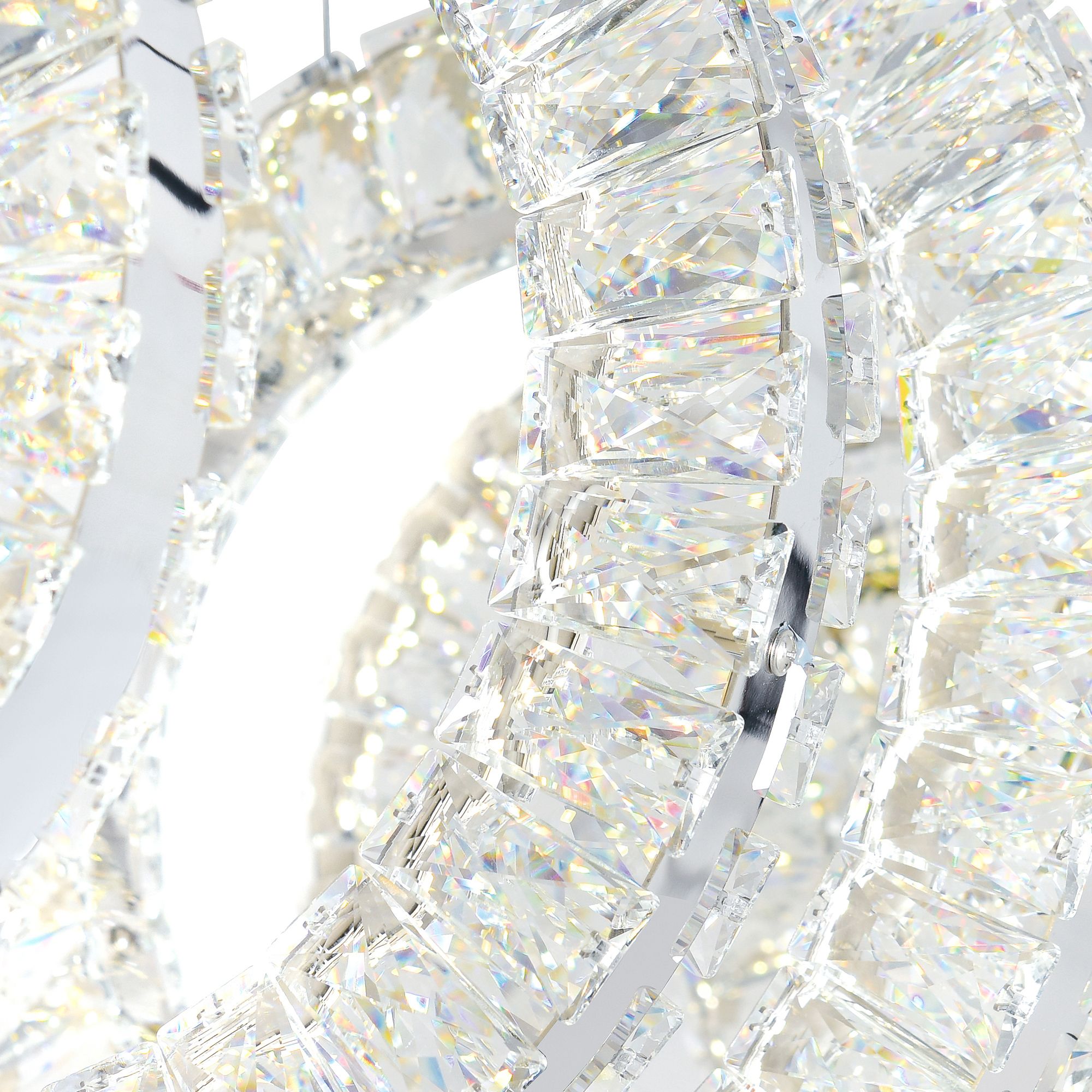 Image 3 Celina Integrated LED 43in 5 Ring Chrome Chandelier more views