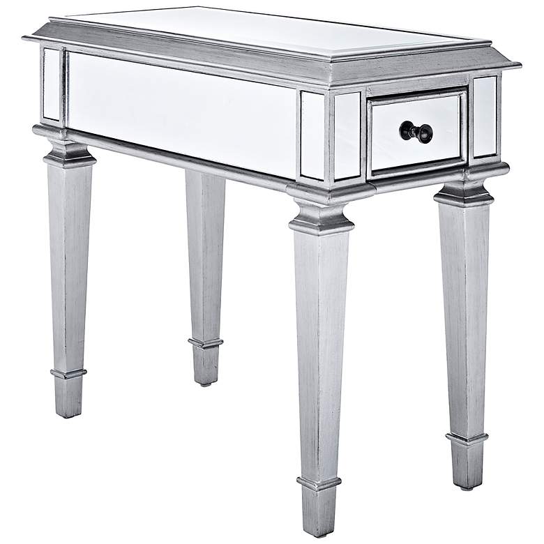 Image 1 Celina Silver Mirrored Side Table