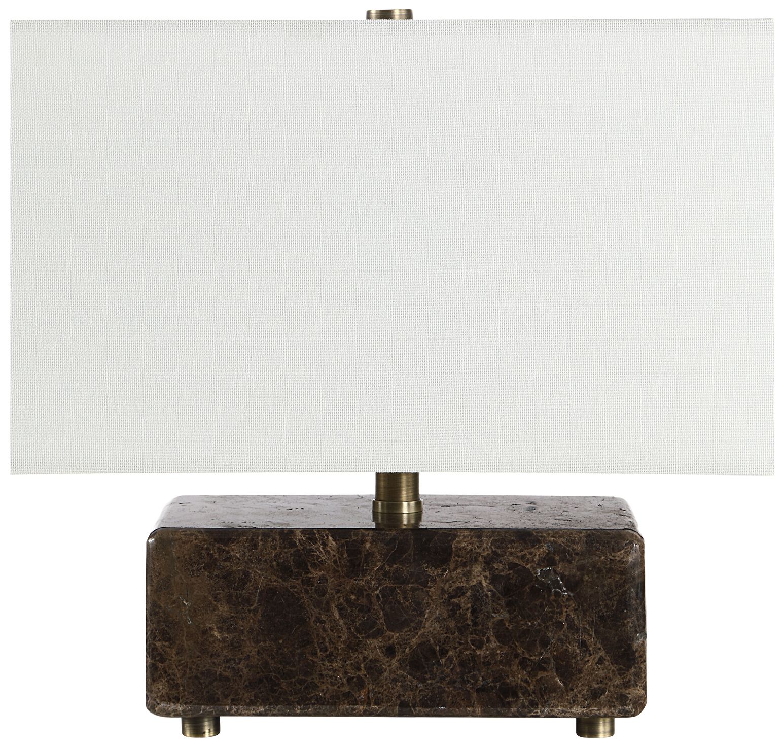 Image 3 Celine 14.5" Tall Black Cloud Marble Table Lamp with Tapered Linen Shade more views