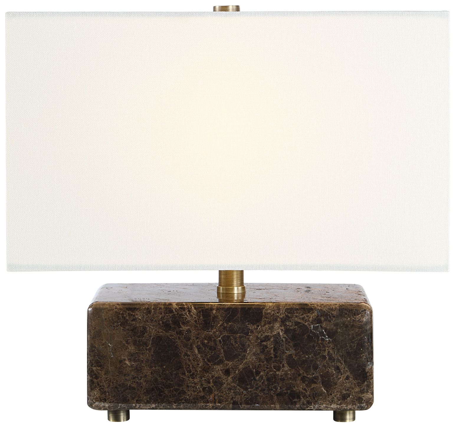 Image 5 Celine 14.5" Tall Black Cloud Marble Table Lamp with Tapered Linen Shade more views