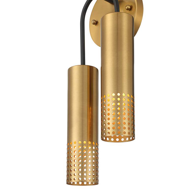 Image 3 Celine 16" High Warm Gold 2-Light Wall Sconce Set of 2 more views