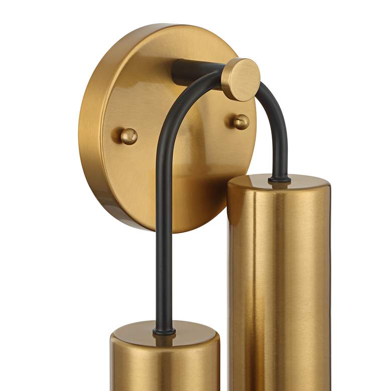 Image 4 Celine 16" High Warm Gold 2-Light Wall Sconce Set of 2 more views