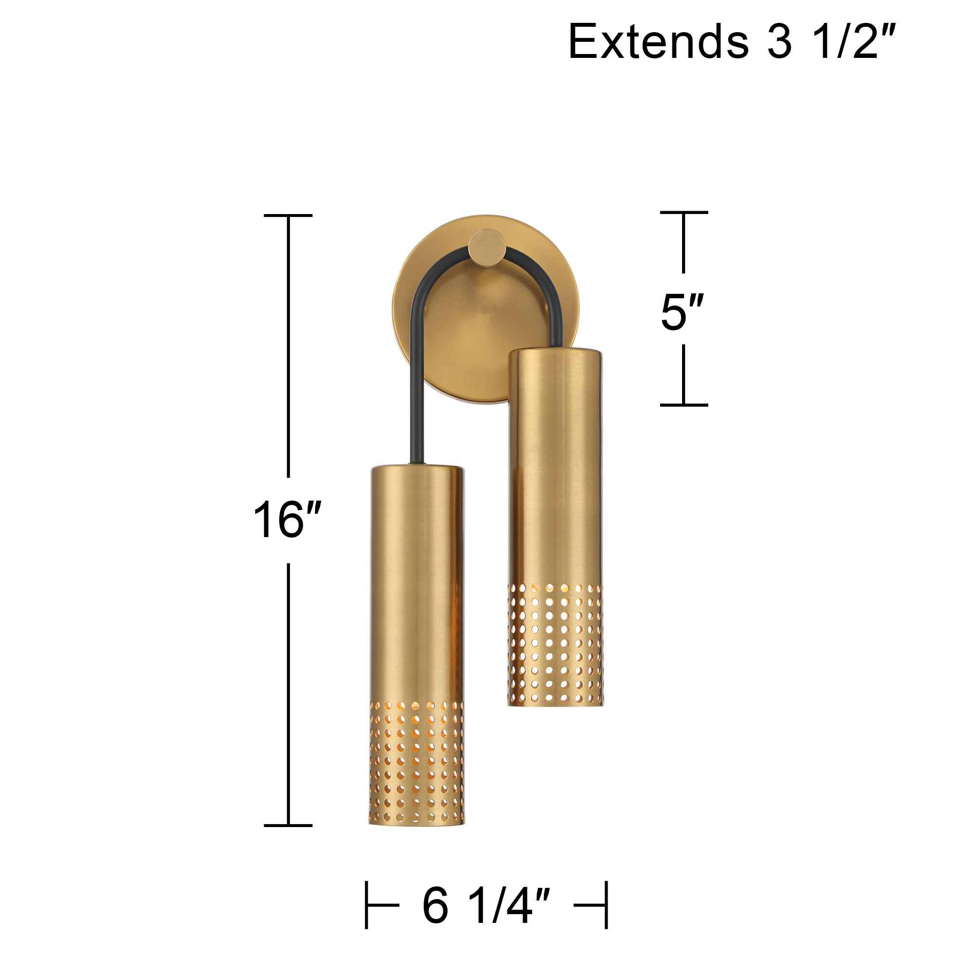 Watch A Video About the Celine Warm Gold 2 Light Wall Sconce